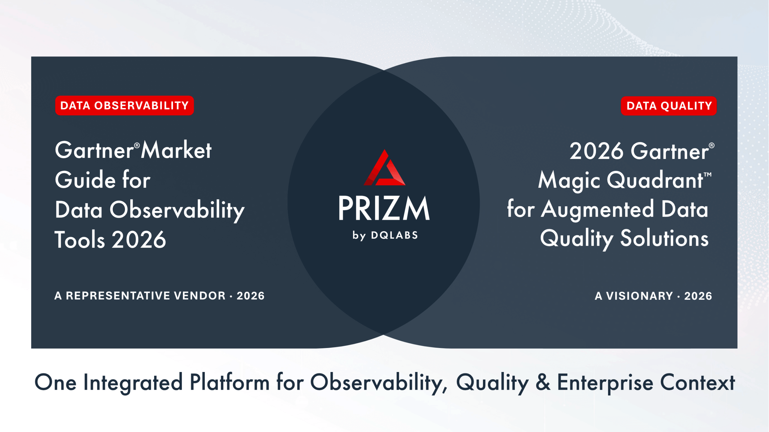 Dual recognition for DQLabs from Gartner