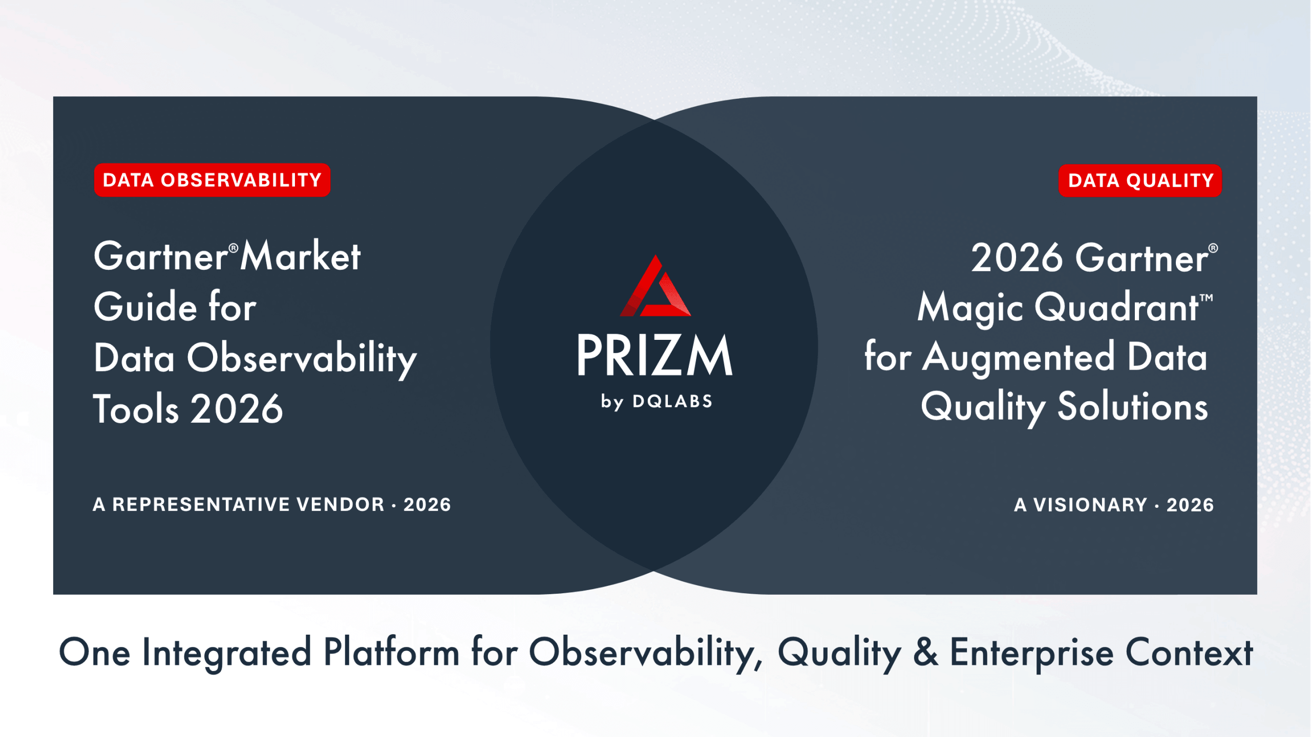 Dual recognition for DQLabs from Gartner